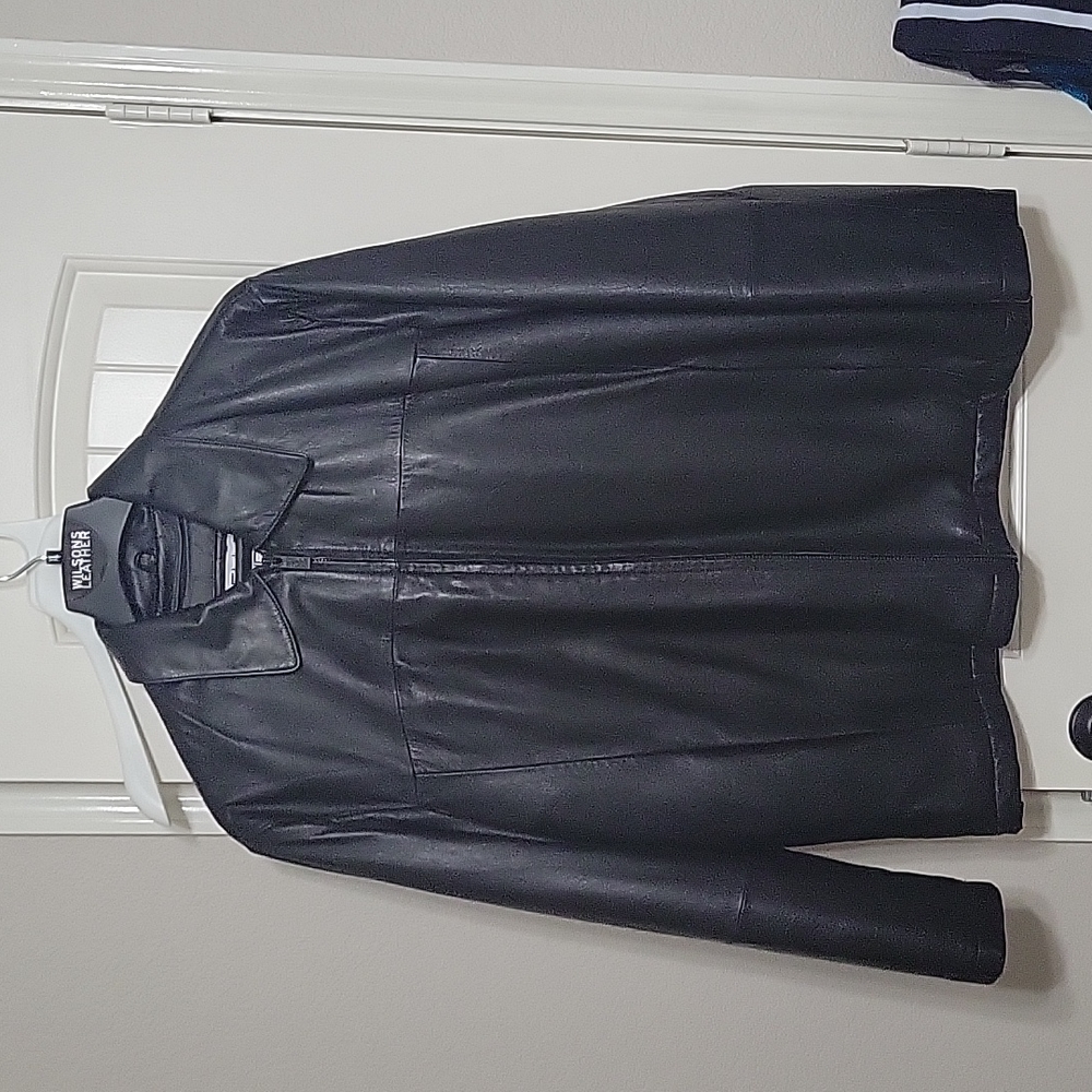 Leather coat